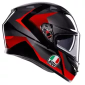 Helma na moto AGV K3 E2206 MPLK STRIGA BLACK/GREY/RED