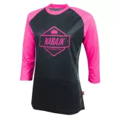 Dívčí dres Nabajk Ancze jersey 3/4 sleeve black/pink