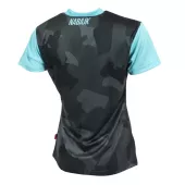 Dámský dres Nabajk Shpindler short sleeve black camo/turquoise