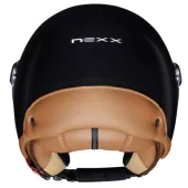 Otevřená helma s plexi NEXX Y.10 Sunny black MT camel
