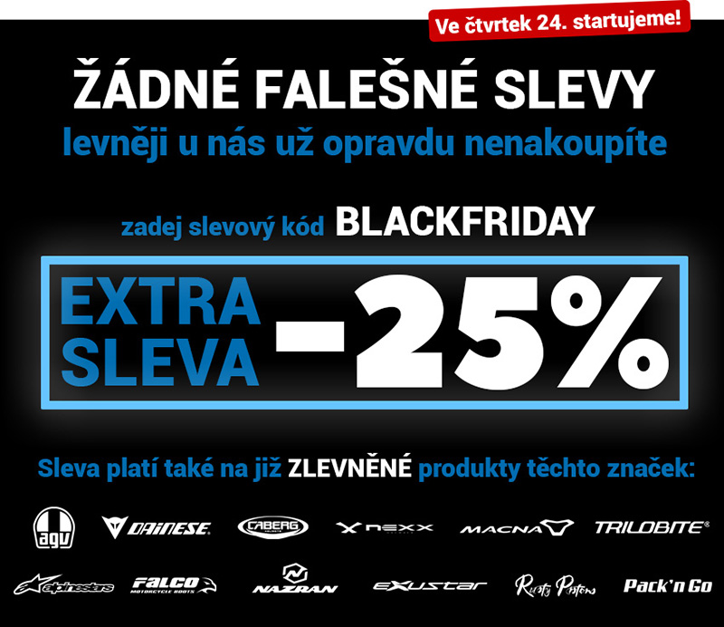 Zadej kód BLACKFRIDAY a získej slevu 25% na zlevněné i nezlevněné zboží vybraných značek