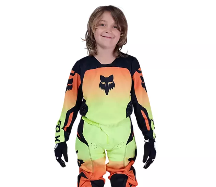 Fox 36328-130 Yth 180 Shield Jersey, Fluorescent Yellow vel. YS