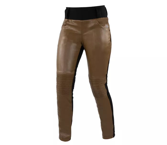 Dámské kožené legíny na motorku Trilobite leggings brown