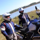 Dámská bunda na moto XRC Winkle 2.0 WTP adventure black/grey/blue/red
