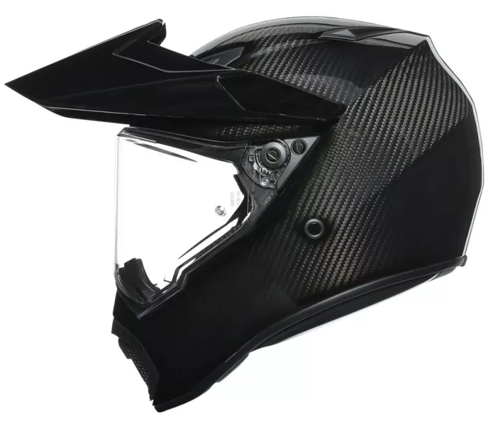 Helma na moto AGV AX9 E2205 SOLID MPLK GLOSSY CARBON vel. 2XL