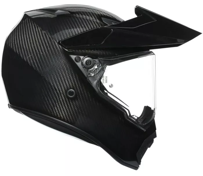 Helma na moto AGV AX9 E2205 SOLID MPLK GLOSSY CARBON vel. 2XL