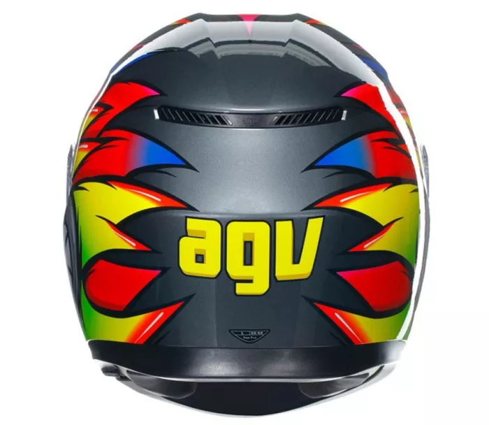 Helma na moto AGV K3 E2206 MPLK BIRDY 2.0 GREY/YELLOW/RED