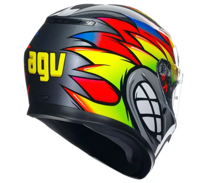 Helma na moto AGV K3 E2206 MPLK BIRDY 2.0 GREY/YELLOW/RED