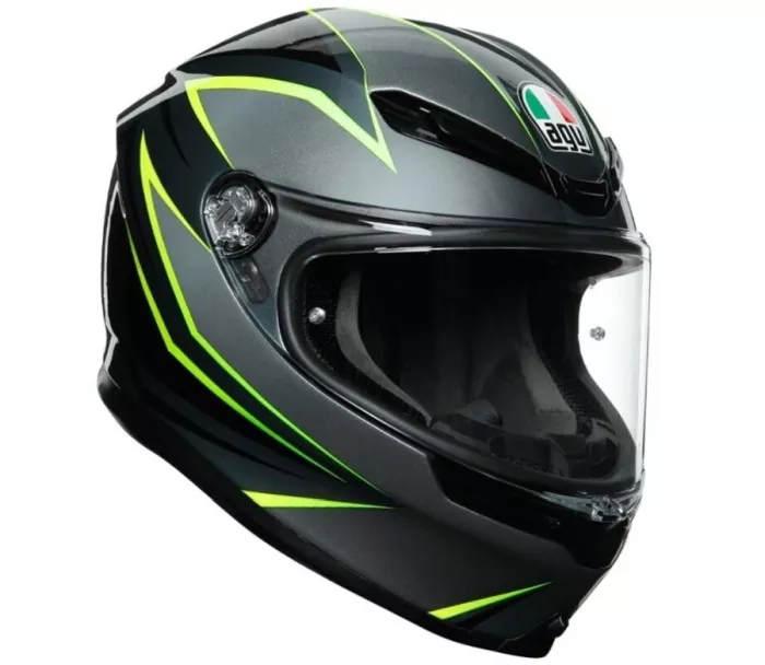 Integrální helma AGV K6 ECE MULTI MPLK FLASH GREY/BLACK/LIME vel. XL