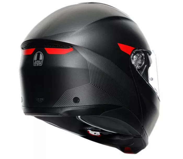 Helma na moto AGV TOURMODULAR MULTI MPLK FREQUENCY MATT GUNMETAL/RED