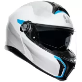 Helma na moto AGV TOURMODULAR MULTI MPLK FREQUENCY LIGHT GREY/BLUE