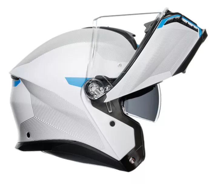 Helma na moto AGV TOURMODULAR MULTI MPLK FREQUENCY LIGHT GREY/BLUE