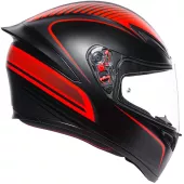 Helma na moto AGV K1 MULTI WARMUP MATT BLACK/RED