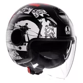 Helma na moto AGV ETERES E2206 HISTORY MATT BLACK/WHITE/RED