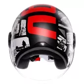 Helma na moto AGV ETERES E2206 HISTORY MATT BLACK/WHITE/RED