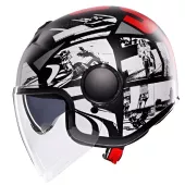 Helma na moto AGV ETERES E2206 HISTORY MATT BLACK/WHITE/RED