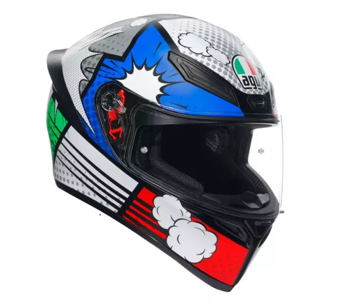 Helma na motorku integrální AGV K1 S Bang Matt Italy/Blue S