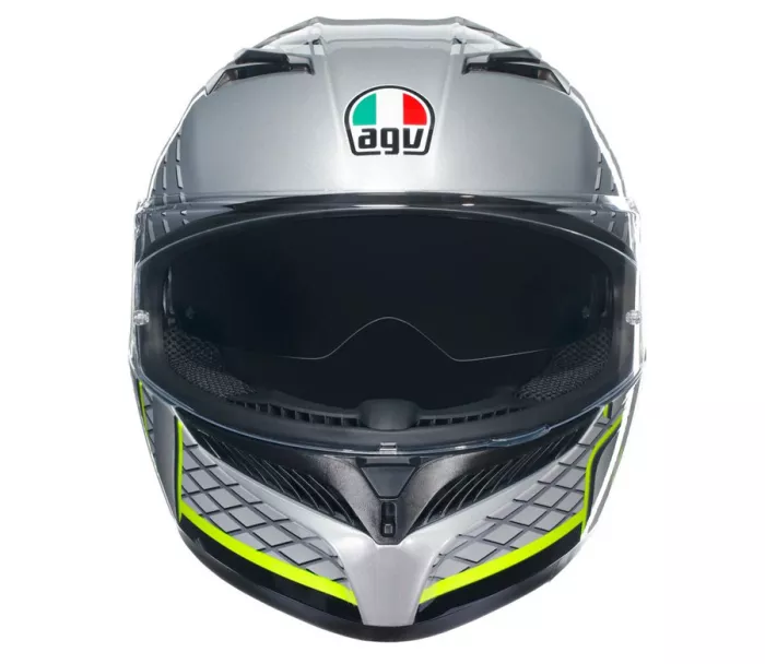 Helma na moto AGV K3 E2206 MPLK FORTIFY GREY/BLACK/YELLOW FLUO