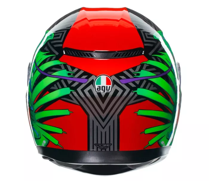 Helma na moto AGV K3 E2206 KAMALEON BLACK/RED/GREEN