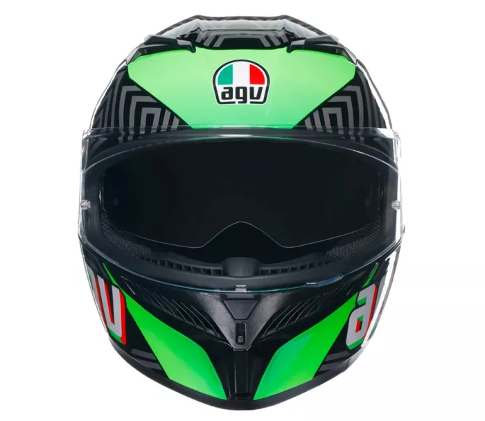 Helma na moto AGV K3 E2206 KAMALEON BLACK/RED/GREEN