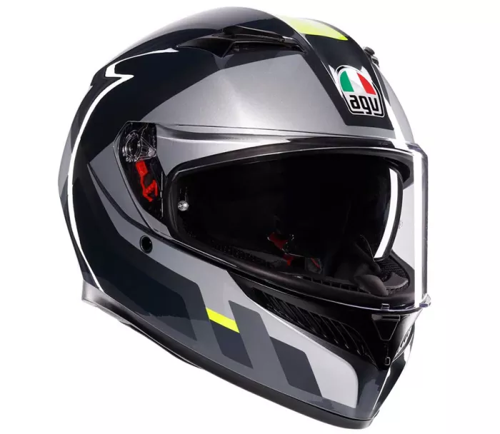 Helma na moto AGV K3 E2206 MPLK SHADE GREY/YELLOW FLUO