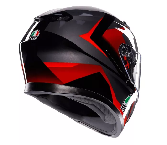 Helma na moto AGV K3 E2206 MPLK STRIGA BLACK/GREY/RED