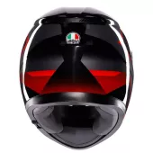 Helma na moto AGV K3 E2206 MPLK STRIGA BLACK/GREY/RED