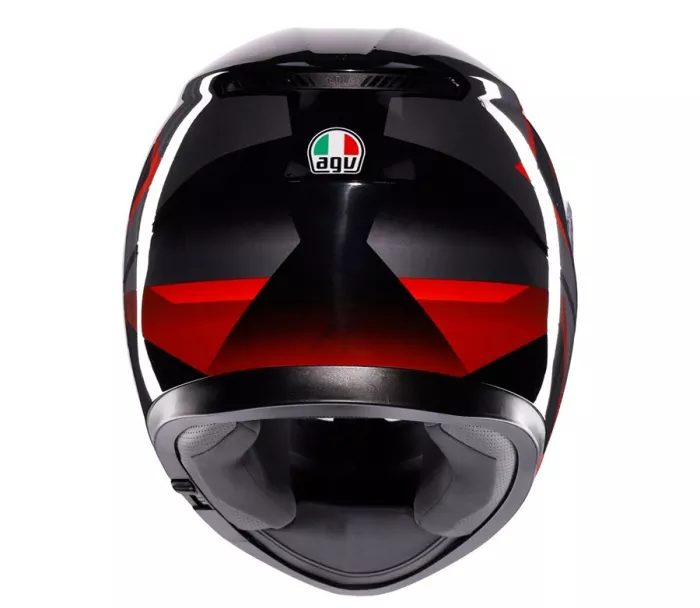 Helma na moto AGV K3 E2206 MPLK STRIGA BLACK/GREY/RED