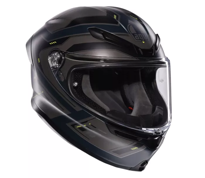 Helma na moto AGV K6 S E2206 MPLK ENHANCE MATT GREY/YELLOW FLUO