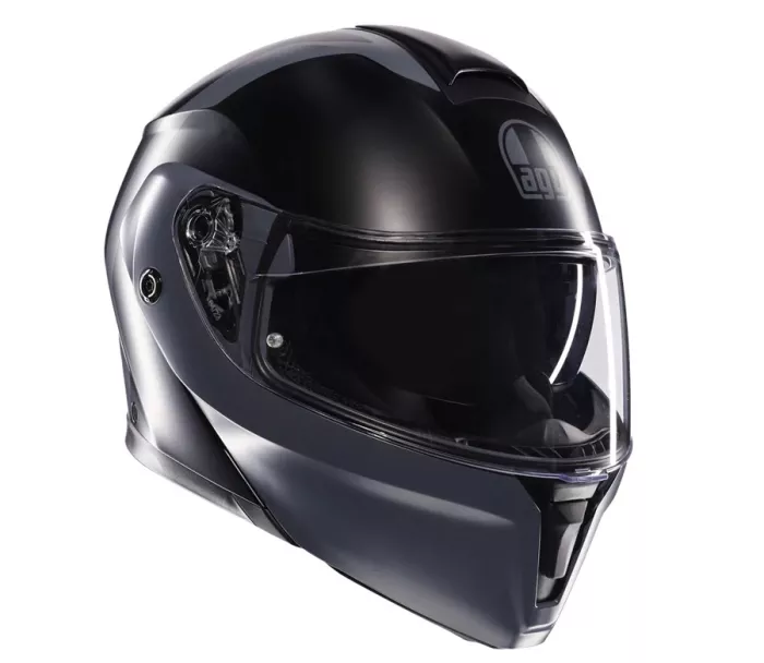 Helma na moto AGV STREETMODULAR E2206 MPLK RESIA MATT BLACK/GREY