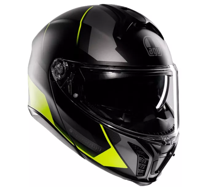 Helma na moto AGV TOURMODULAR E2206 MULTI MPLK PERCEPTION BLACK/YEL