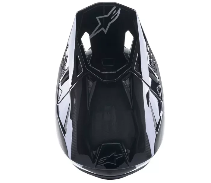 Motokrosová helma Alpinestars S-M10 Supertech Solid black/glossy carbon vel. XL