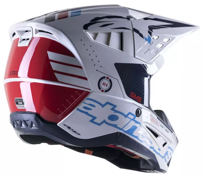 Motokrosová helma Alpinestars S-M5 Action white/blue glossy