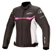 Dámská bunda na moto Alpinestars Stella T-SPS waterproof black/white/fuchsia