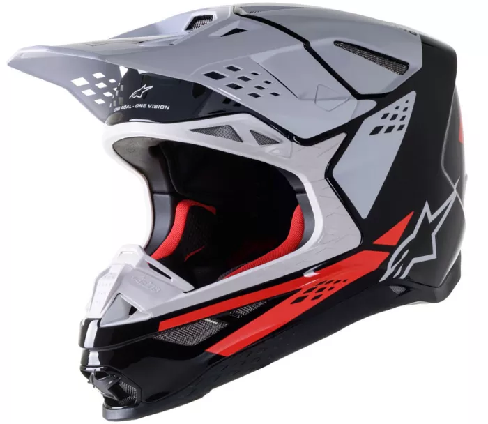 Motokrosová helma Alpinestars Supertech M8 Faktory black/red/white glossy