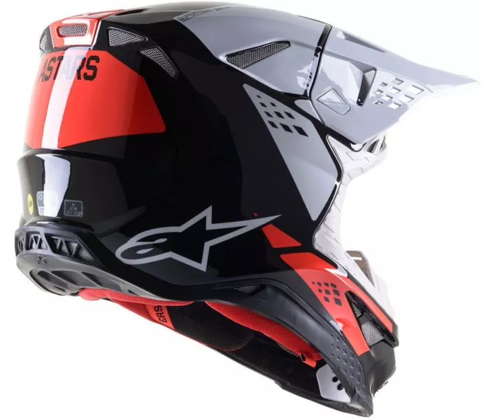 Motokrosová helma Alpinestars Supertech M8 Faktory black/red/white glossy