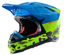 Motokrosová helma Alpinestars Supertech M8 Radium aqua/yellow fluo/navy
