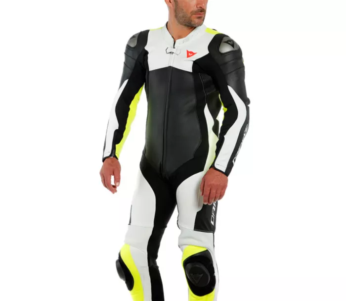 Kombinéza na motocykl Dainese ASSEN 2 BLACK/WHITE/FLUO YELLOW