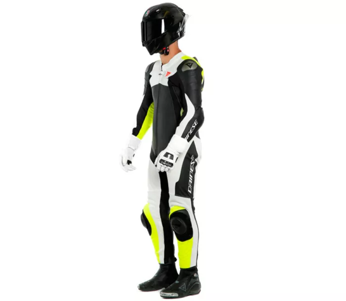 Kombinéza na motocykl Dainese ASSEN 2 BLACK/WHITE/FLUO YELLOW