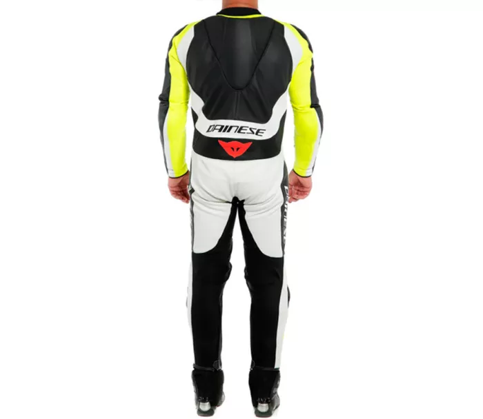 Kombinéza na motocykl Dainese ASSEN 2 BLACK/WHITE/FLUO YELLOW