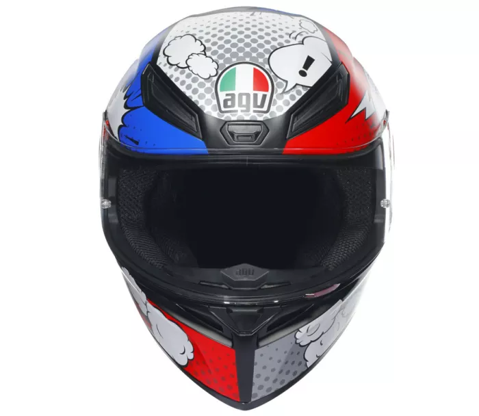 Helma na motorku integrální AGV K1 S Bang Matt Italy/Blue