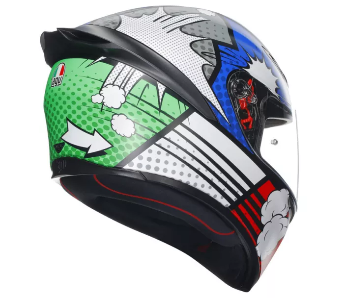 Helma na motorku integrální AGV K1 S Bang Matt Italy/Blue