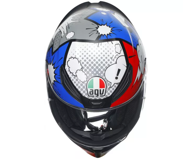 Helma na motorku integrální AGV K1 S Bang Matt Italy/Blue