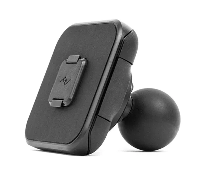 Peak Design Motorcycle Mount 1" Ball Adapter: Locking & Charging Black