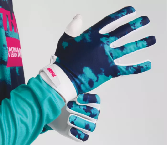 Thor 3330 - 8327 Launchmode Bleach rukavice white/aqua vel.M