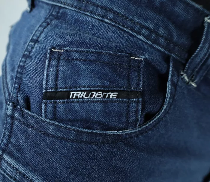 Dámské džíny na moto Trilobite Parado doublelayer AAAA slim fit blue level 2