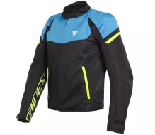 Bunda na motorku Dainese BORA AIR TEX black/blue/yellow fluo