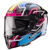 Helma na moto Caberg Avalon X Brama black/l. blue/yellow fluo/fuchsia