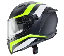 Helma na moto Caberg Avalon Blast matt black/white/yellow fluo