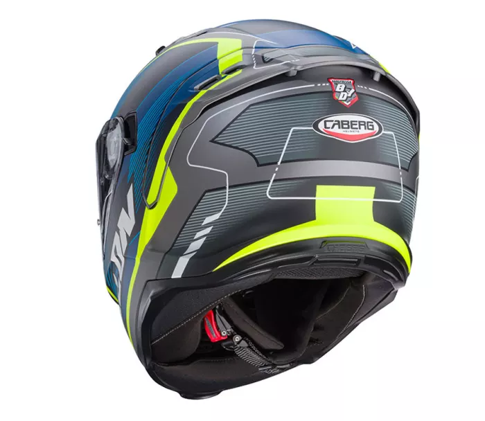 Helma na moto Caberg Avalon X Optic matt grey/blue/yellow fluo